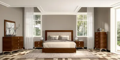 Produktbild von Schlafzimmer-Set Eve 6-Teilig in Nussbaumoptik 180 x 200 cm