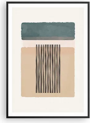 Produktbild von Gerahmtes Poster - Schwarzer Rahmen - Abstraktion Grafik Linien - 70x100 cm - Wand Bild - Wanddeko - Wandbilder - Kunstposter - Wandposter - Bilderrahmen - Bilder - Kunstdruck - P2BPA70x100-5034