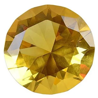 Zdjęcie produktu dla Przycisk do papieru kryształowy diamentowy żółty na biurko prezent