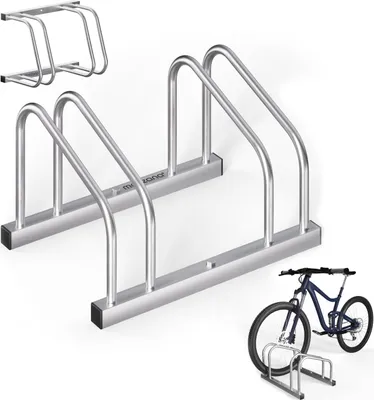 Produktbild von Stojan na 2 bicykle BIKE, 48x32x27cm, strieborná