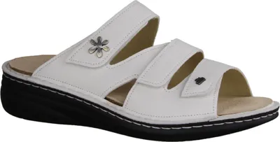 Immagine prodotto di Finn Comfort Grenada mulo supersoft, donna, pelle, bianco, solette libere - Panoramica delle marche Finn Comfort Finn Comfort FinnMellow, bianco, pelle (clio)