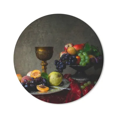 Produktbild von MuchoWow® Mauspad Mousepad Rustikal - Tisch - Obst - Stilleben - Tasse 50x50 cm - Mousepads - Maus Mat - Pad - Mausunterlage - Vinyl