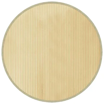 Produktbild von vidaXL Teppich Rund Hell Natur 100 cm Bambus