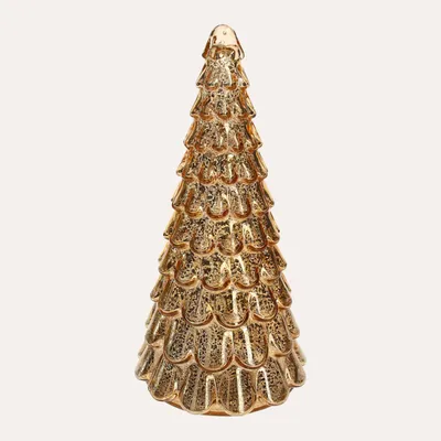 Immagine prodotto di KEYHOMESTORE | Alberello con LED in Vetro Oro H. 40cm