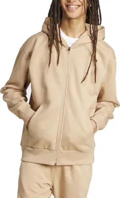 Produktbild von Adidas M A SZN FL FZ Herren Fleecejacke mit durchgehendem Reißverschluss Braun