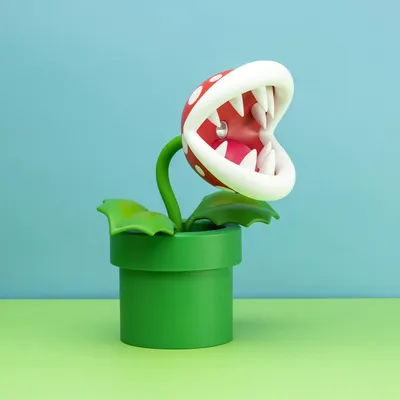 Obrázok produktu pre Paladone Piranha Plant Posable Lamp BDP Stolná LED lampa zelená, červená, biela