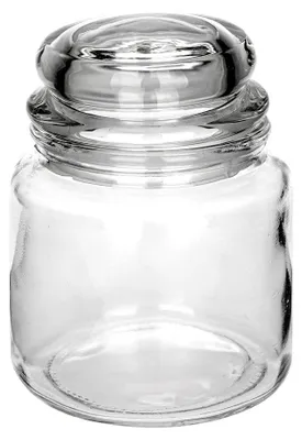 Vorratsglas rund 500 ml mit Glasdeckel, transparent, 10x10x13,5 cm