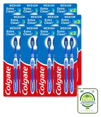 Zdjęcie produktu dla 12 sztuk szczoteczek do zębów Colgate Extra Clean - miękkie - duża paczka