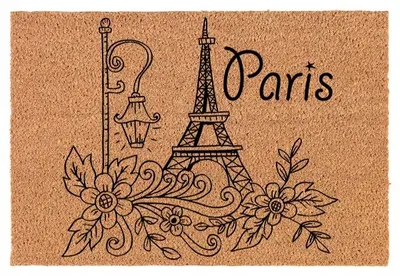 Produktbild von TabPrint Kokos-Fußmatte Paris Abendzauber 40x60 cm