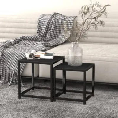 Produktbild von The Living Store Beistelltische 2 Stk. MDF Schwarz