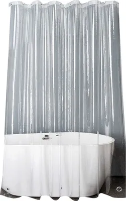 Produktbild von Wasserdichter, transparenter Duschvorhang mit 3 Magneten, rostfreien Ösen, langlebiger, schnelltrocknender Kunststoff-Einsatz für das Badezimmer