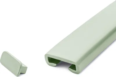 Imagen del producto de Tapa final para postes de barandilla de PVC, compatible con perfiles de barandilla PREMIUM, 40x8, color verde claro