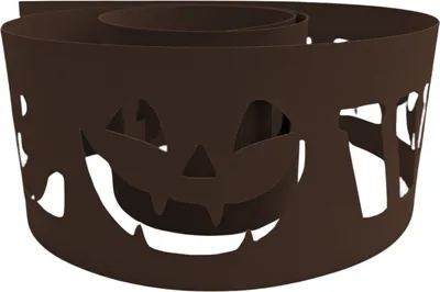 Produktbild von zaun|zu PREMIUM Happy Halloween Sichtschutzstreifen für Deinen Zaun Braun 2,55m