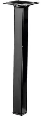 Image de Pied table basse carré HETTICH fixe, H.25 cm acier époxy noir