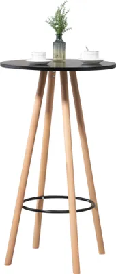 Produktbild von TPFLiving Stehtisch Linios rund natura/schwarz