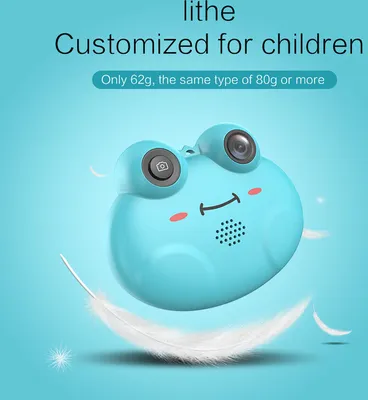 Image de Petite grenouille HD LCD Mini caméra numérique pour enfants 2MP anti-chute comme cadeaux d'anniversaire - Bleu