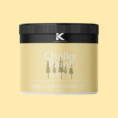 Produktbild von Kenzopaints Chalky Paint Kreidefarbe Möbelfarbe Möbellack 250ml - Vanilla