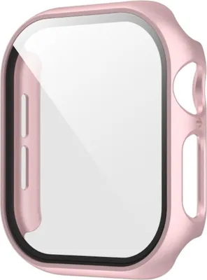Produktbild von Für Apple Watch Series 11 / 10 46mm Kunststoff PC Smart Watch Hülle + Schutz Hart Glas Rose Gold
