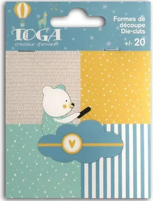 Produktbild von 20 Die-Cuts aus Papier -Léonard Teddybär