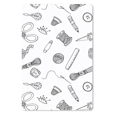 Produktbild von MuchoWow® Mauspad Mousepad Stricken - Nähen - Schnittmuster - Wolle 40x60 cm - Mousepads - Maus Mat - Pad - Mausunterlage - Schreibtisch Accesoire