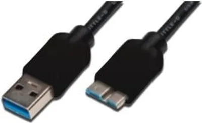 Obrázok produktu pre Digitus AK-300117-003-S 0,25 m USB A Micro-USB B samec čierny USB kábel (AK-112344)