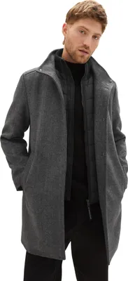 Produktbild von TOM TAILOR Herren 2-in-1 Wollmantel mit integrierter Innenjacke