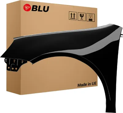 Image de BLU Aile Compatible avec VW Volkswagen Golf V 5 berline L041 LO41 Gauche Schwarz Schwarz | 2003-2009 | Avant | Peint| Prêt à Monter | Galvanisé