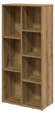Produktbild von Bücherregal mit 7 Fächern, Standregal für Wohnzimmer und Büro, Aktenregal, Artisan-Eiche