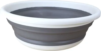 Produktbild von Faltschüssel Universal Spülschüssel 9L Ø37cm grau oder türkis extra flach, Größe:9L grau