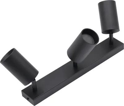 Zdjęcie produktu dla Reflektor sufitowy QUALIS czarny 3xGU10x40W metal wym:17x38x6cm IP20 IdeaLED