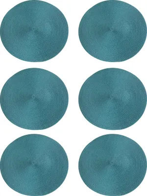 Produktbild von Platzsets Runde-Form Crossweave Woven Tischset Set von 6 (Rund),Farbe:Grn