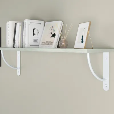 Produktbild von Schwerlastkonsole Weiß Wandregalhalter Regalträger Regalbodenhalter Garderobenkonsole 170mm x 170mm