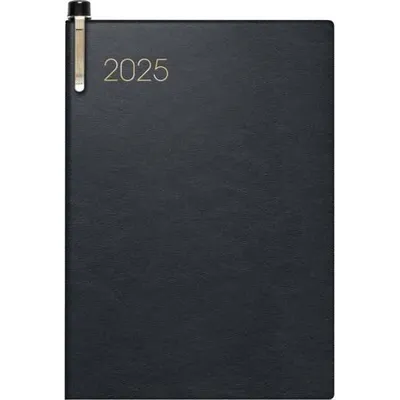 Produktbild von BRUNNEN Taschenkalender 2025 - 7x10cm - 1 Woche = 2 Seiten - Leder schwarz - Modell 713 - 1071352905