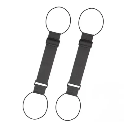 Image de Lot de 2 sangles élastiques réglables pour valises, sangles de valise d'une longueur réglable de 26 à 41 cm - LUGSTRAP Noir
