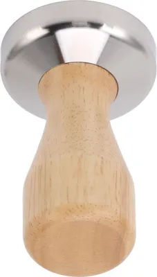 Image de Marteau presseur à café en acier inoxydable 304 avec manche en bois pour café à domicile 51mm