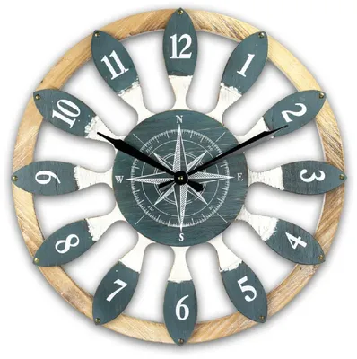 Produktbild von ZEP Wanduhr DUNKIRK 60 cm Holz dunkelbraun