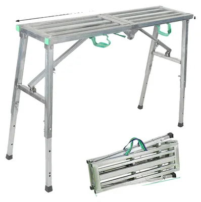 Produktbild von Faltgerüst, höhenverstellbar, rostbeständig, Silber