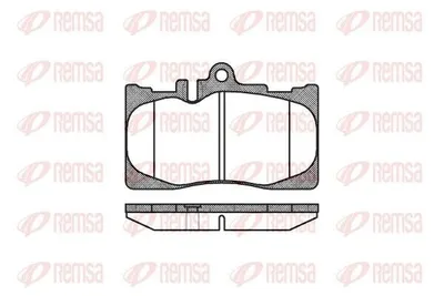 Produktbild von REMSA Bremsbeläge Satz Vorne Bremsklötze für LEXUS LS (UCF30) 0890.00