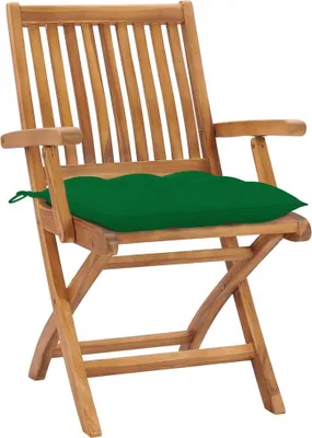 Produktbild von vidaXL Klappstühle mit Kissen, 6-teilig, Massivholz Teakholz