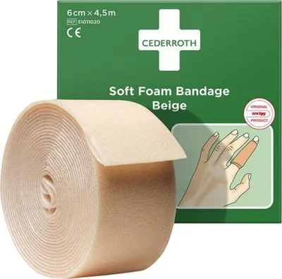 Produktbild von CEDERROTH Schaumbandage 6 cm x 4,5 m, beige