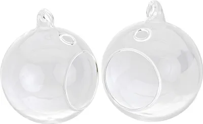 Produktbild von VBS Glaskugel offen, 2er-Pack Ø 9 cm