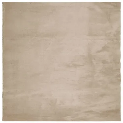 Produktbild von Teppich HUARTE Kurzflor Weich und Waschbar Sandfarben 120x120cm