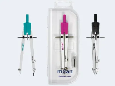 Produktbild von Milan Zirkel 509 ohne Gelenk m Mittelspindel