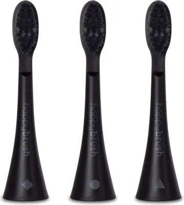 Produktbild von happybrush ECO VIBE 3 3er - Aufsteckbürsten - schwarz