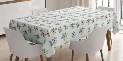 Immagine prodotto di ABAKUHAUS Tovaglia floreale, dipinto artistico di fiori di anemone con foglie, 140 x 240 cm, multicolore bianco
