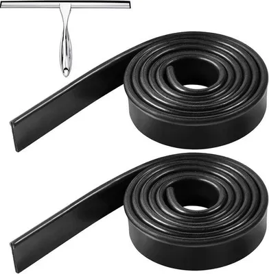 Imagen del producto de 2 piezas de limpiaparabrisas de silicona, 105 cm, limpiaparabrisas para ventanas, repuesto de goma de silicona, repuesto de goma para ventanas, color , para ventanas, cristales y duchas