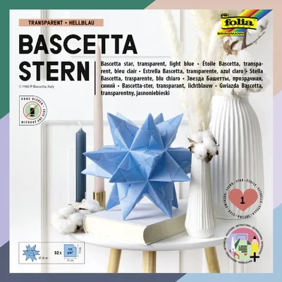 Productafbeelding van folia 830/1515 folia Faltblätter Bascetta-Stern, 150 x 150 mm, hellblau
