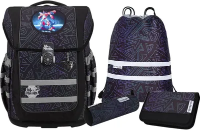 Produktbild von McNeill Schulranzen Ergo Compacto Schoolbag Set 5-teilig Tron dunkelblau