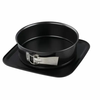 Produktbild von Zenker Bake, Click & Go 24er Springform 24 x 8 cm Backform mit separat erhältlichem Deckel für den direkten Transport Kuchenform zum Backen & Transportieren