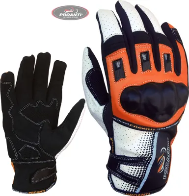 Produktbild von PROANTI Motorradhandschuhe Sommer Motorrad Motocross Handschuhe orange - Größe M